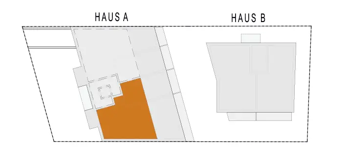 Lage der Wohnung 13 im Gebäude